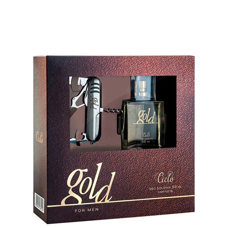 Kit Gold Ciclo Masculino Deo Colônia 50ml + Canivete 