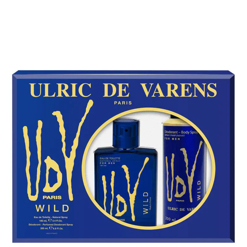 Kit UDV Wild Ulric de Varens Masculino Eau de Toilette 100ml + Desodorante 200ml 