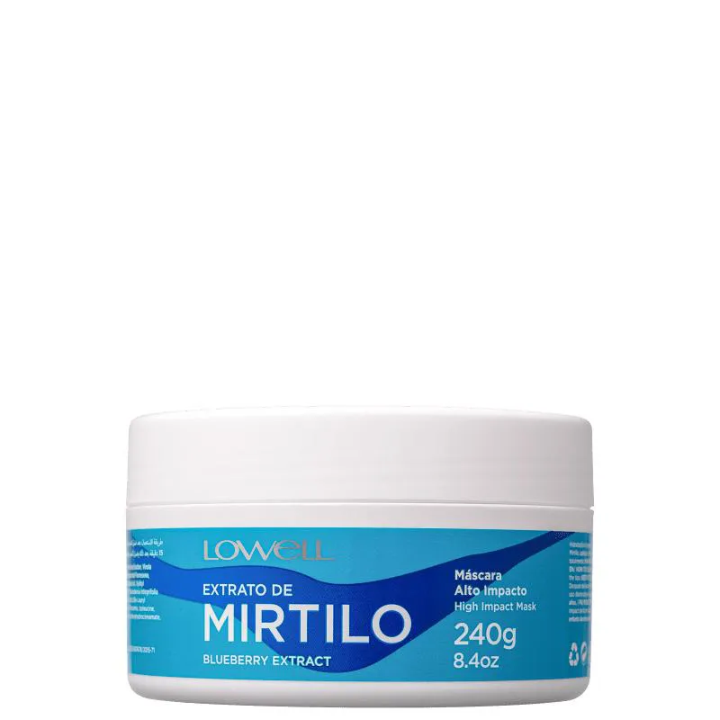 Lowell Extrato de Mirtilo Alto Impacto - Máscara Capilar 240g