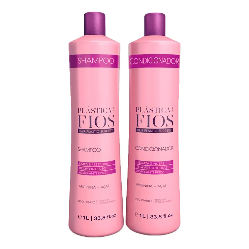 CADIVEU PLASTICA DOS FIOS KIT CONJ PROMO SHAMPOO+CONDICIO 1 LT