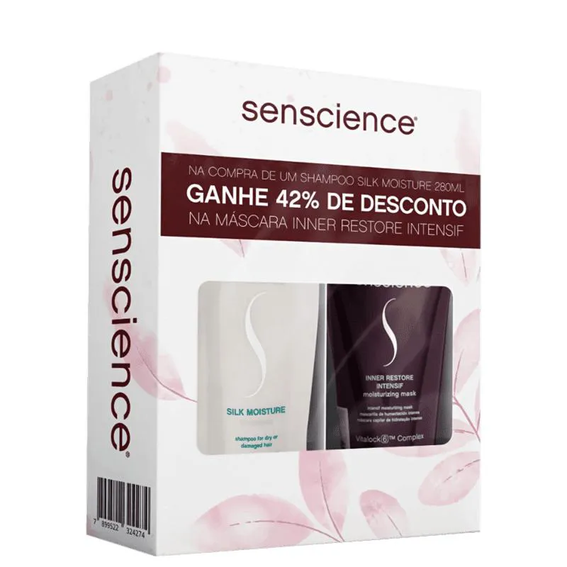 KIT SENSCIENCE - SHAMPOO SILK MOISTURE 280ML + MáSCARA INNER RESTORE INTENSIF 150ML