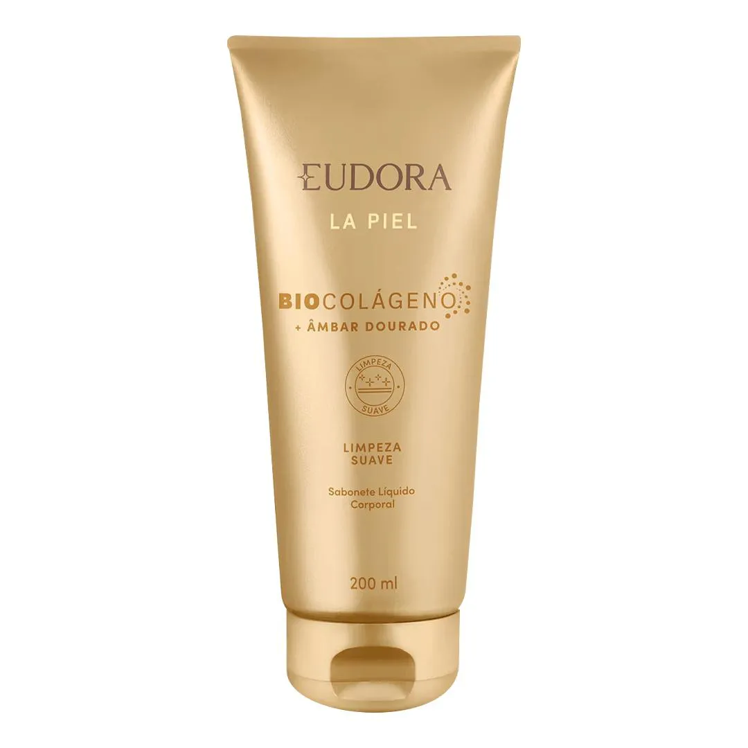 EUDORA LA PIEL ÂMBAR DOURADO - SABONETE LíQUIDO CORPORAL 200ML