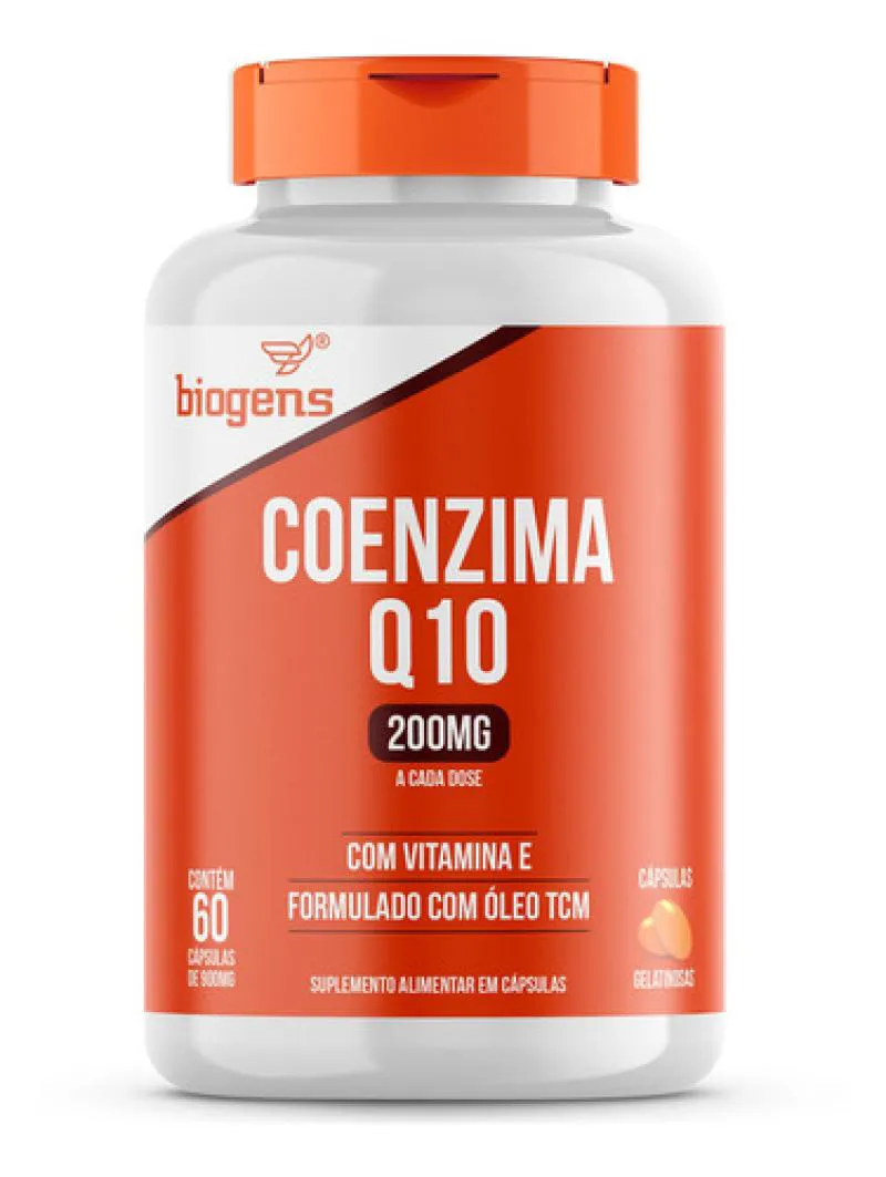 COENZIMA Q10 200MG COM VITAMINA E 10MG. 60 CáPS. BIOGENS Neutro