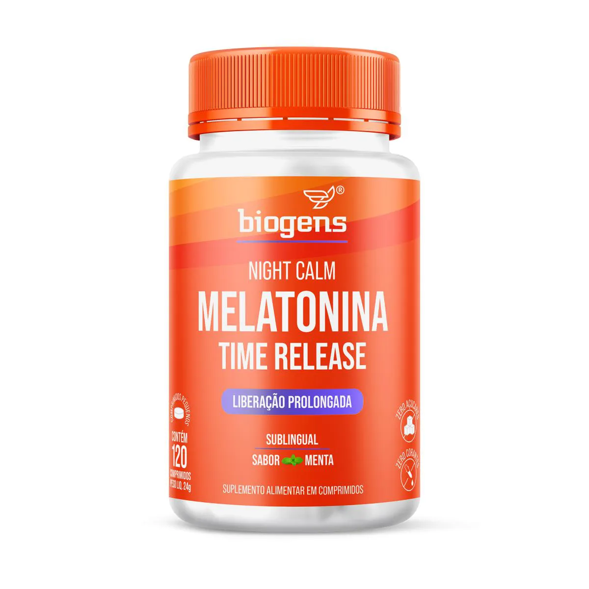 BIOGENS NIGHT CALM MELATONINA TIME RELEASE 120 TAB
