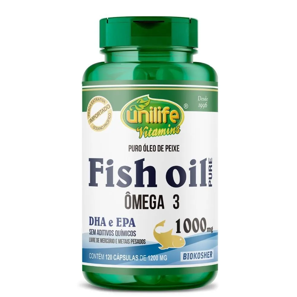 ÔMEGA 3 FISH OIL 120 CáPSULAS 1000MG UNILIFE