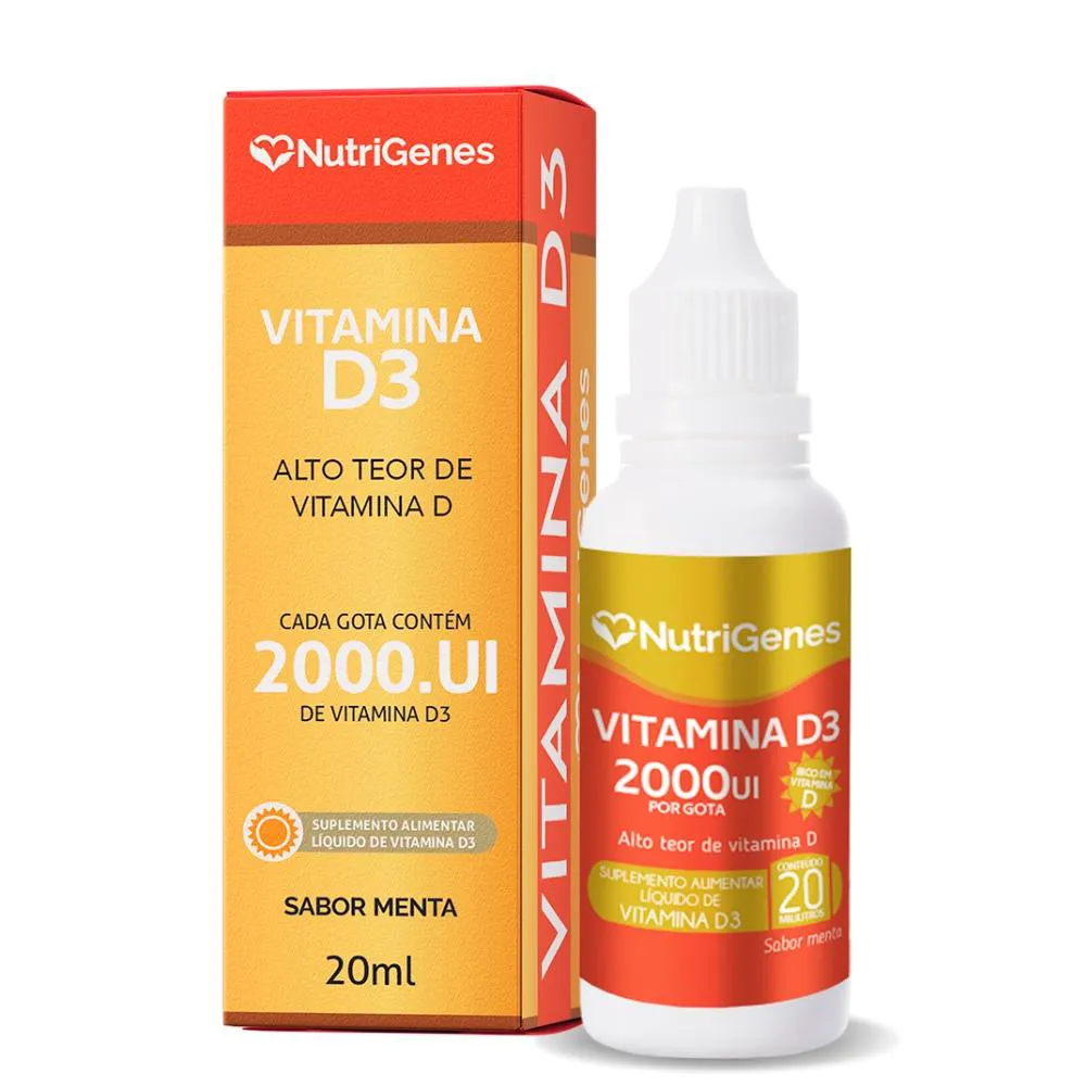 VITAMINA D3 (COLECALCIFEROL) 20ML 2000 UI/GOTA NUTRIGENES | Droga Raia