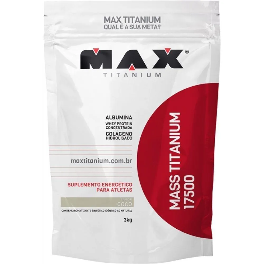 Hipercalórico Max Titanium Mass Titanium 17500 Coco 3kg 