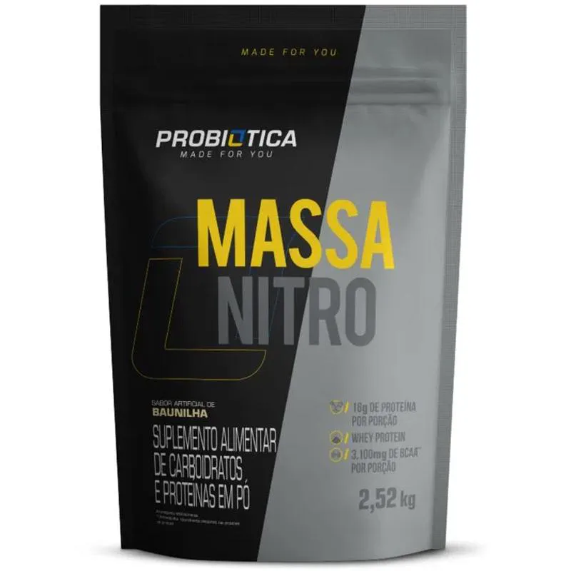 MASSA NITRO REFIL 2,52KG PROBIOTICA SABOR CHOCOLATE