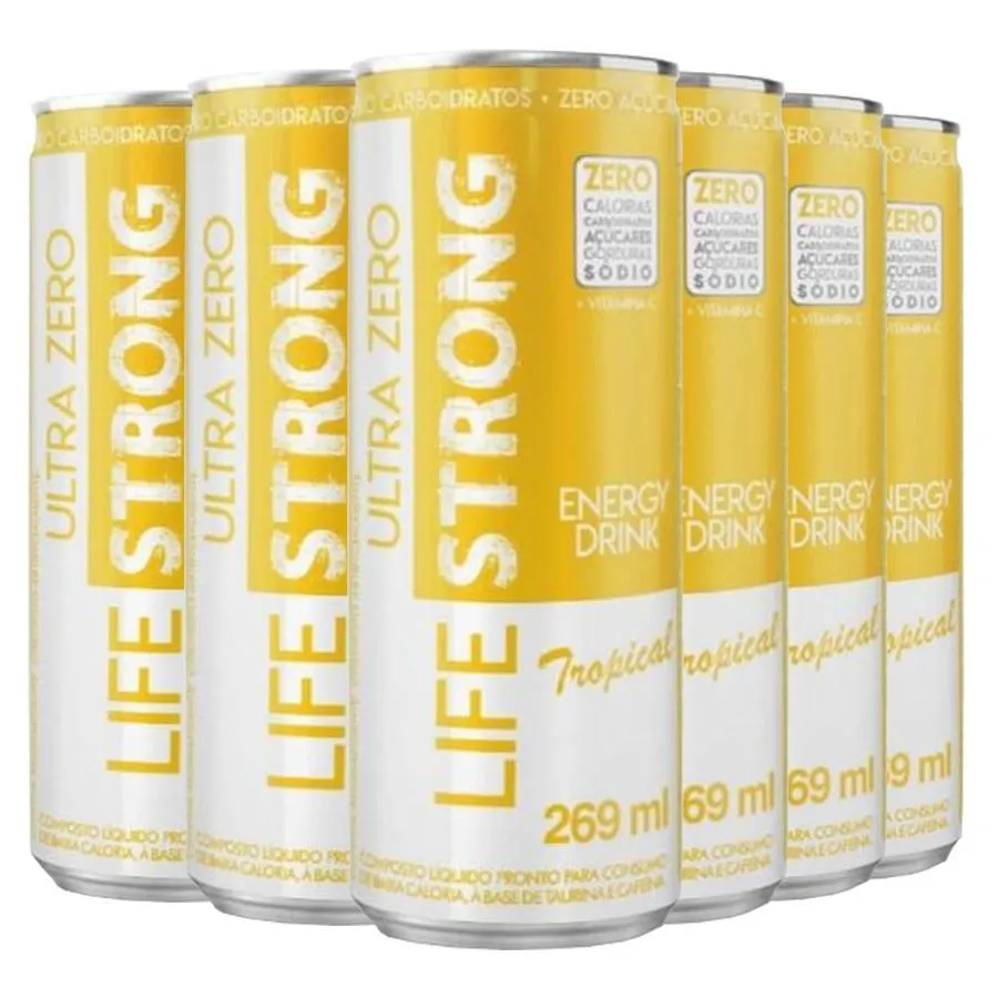 ENERGéTICO LIFE STRONG ENERGY DRINK 6 UNIDADES TROPICAL