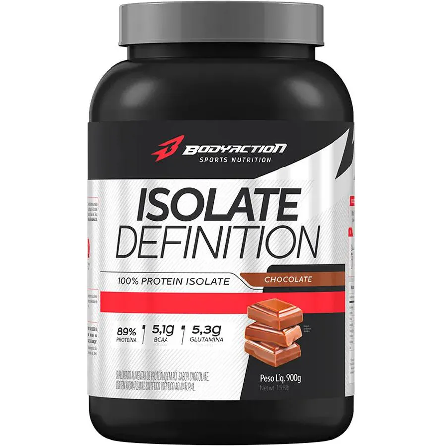 WHEY PROTEIN ISOLADO DEFINITION 89% PROTEINA 900G BODYACTION - CHOCOLATE