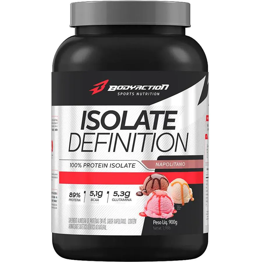 WHEY PROTEIN ISOLADO DEFINITION 89% PROTEINA 900G BODYACTION - NAPOLITANO