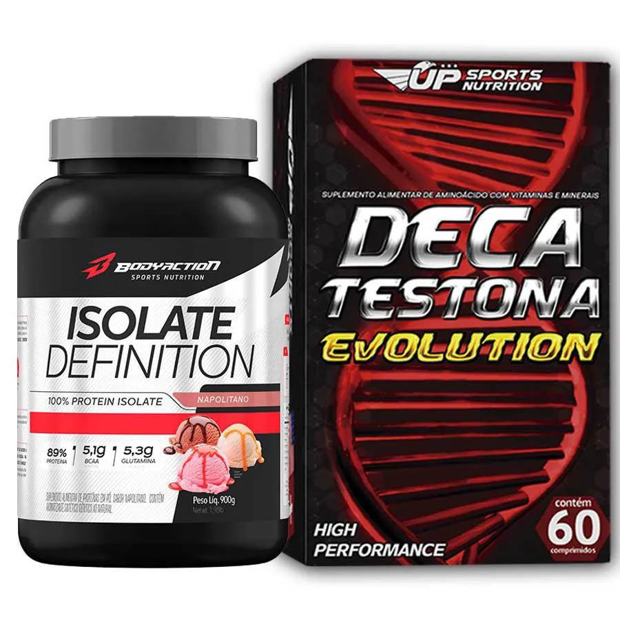 WHEY PROTEIN ISOLADO 900G NAPOLITANO + DECA TESTONA EVOLUTION