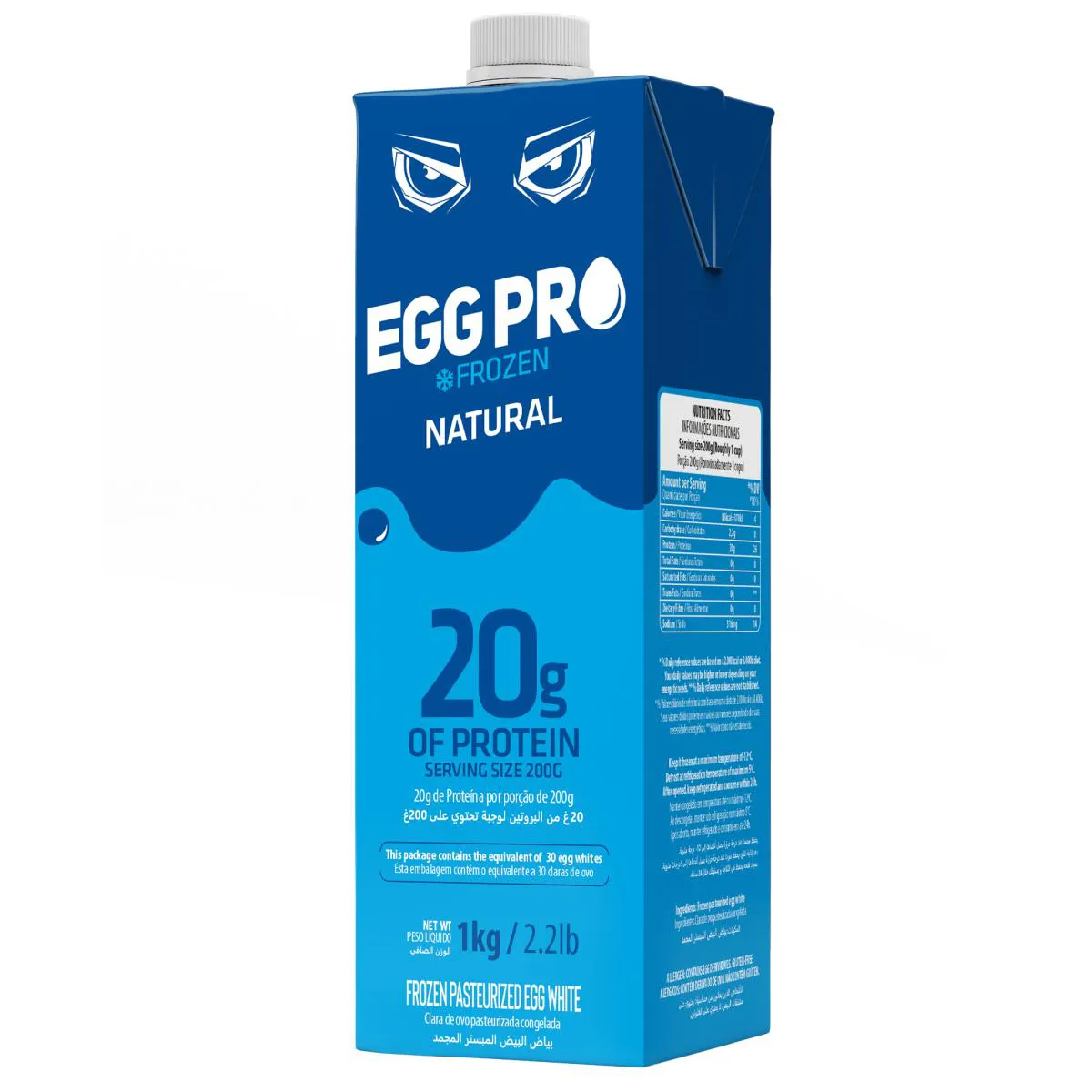 CLARA OVO CONGELADA EGG PRO 20G PROTEINA 1KG PROTEINA PURA Natural