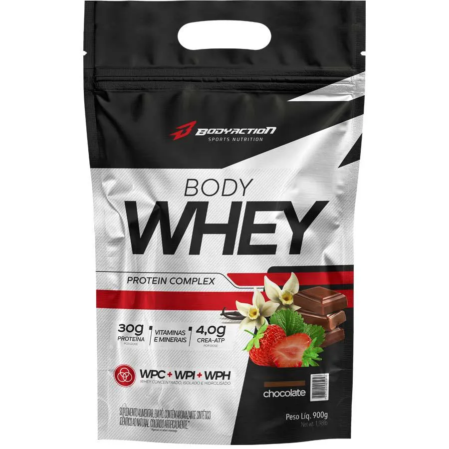 WHEY PROTEIN COMPLEX BODY WHEY 900G REFIL BODYACTION CHOCOLATE