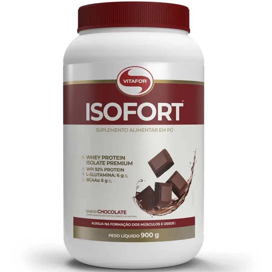 ISOFORT VITAFOR WHEY PROTEIN ISOLADO SABOR CHOCOLATE 900G