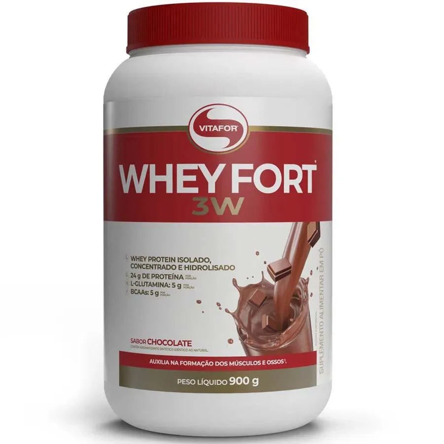 WHEY FORT 3W 900G - VITAFOR SABOR CHOCOLATE