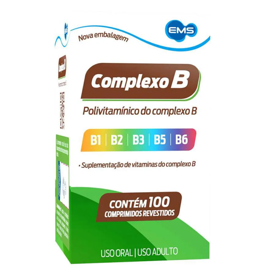 COMPLEXO B POLIVITAMíNICO DO COMPLEXO B COM 100 COMPRIMIDOS