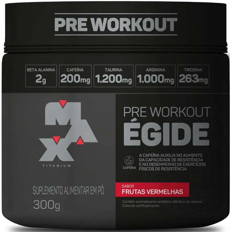 Pré-Treino Égide Max Titanium Frutas Vermelhas 300g