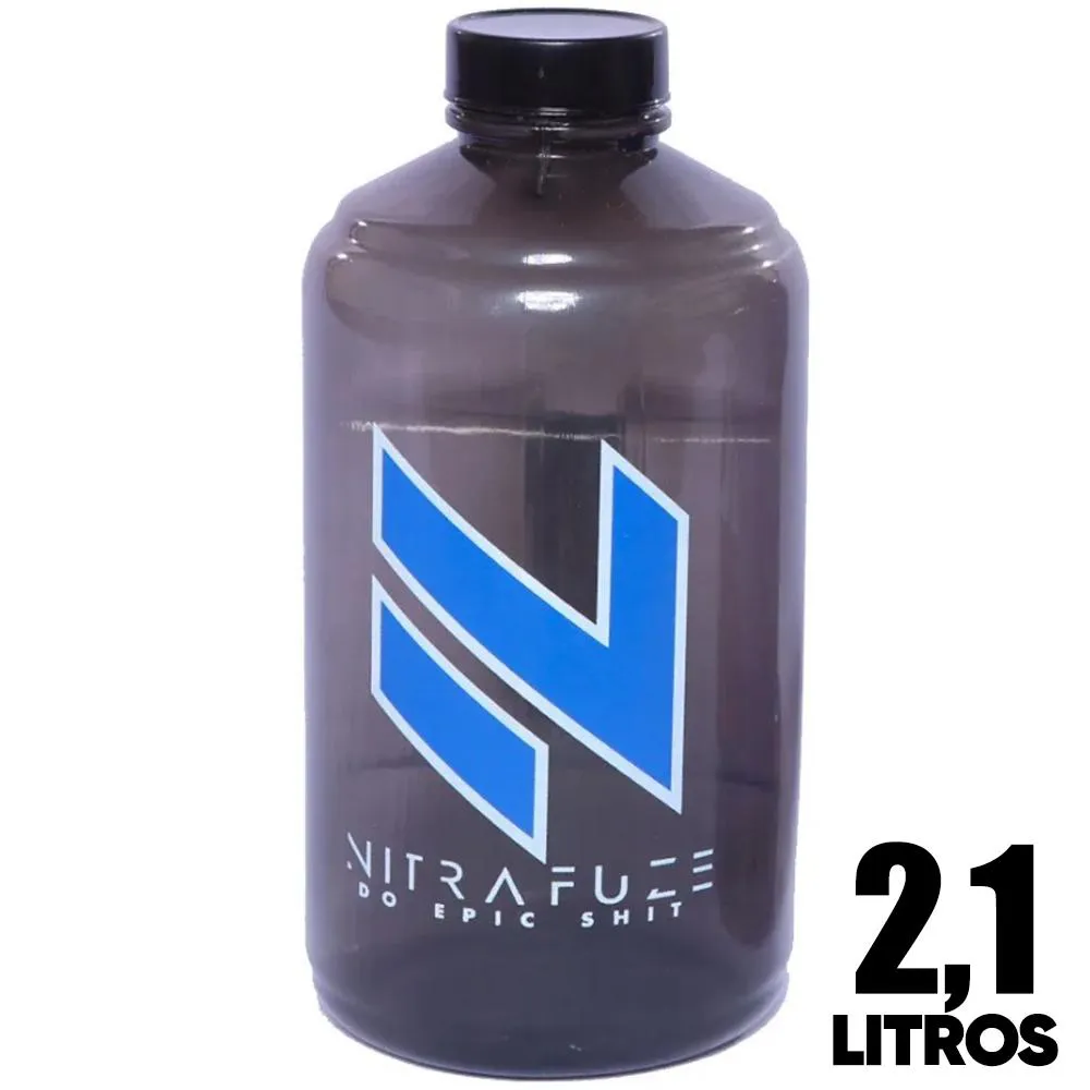 GALãO GARRAFA ÁGUA BEBIDA ACADEMIA 2,1 LITROS PRETO NITRAFUZE