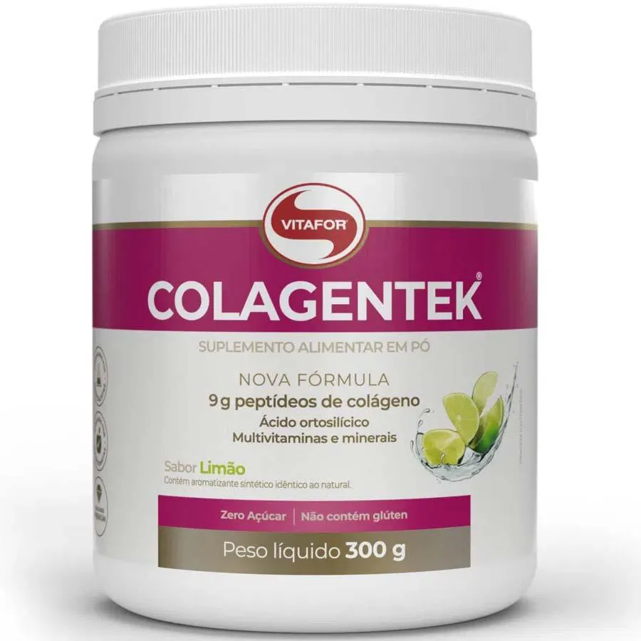 COLAGENTEK COLáGENO HIDROLISADO VITAFOR SABOR LIMãO - 300G