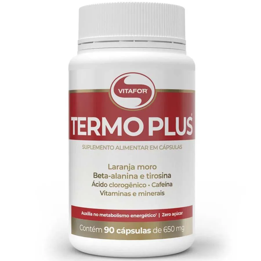 TERMO PLUS VITAFOR 90 CAPSULAS TERMOGENICO COM BETA ALANINA