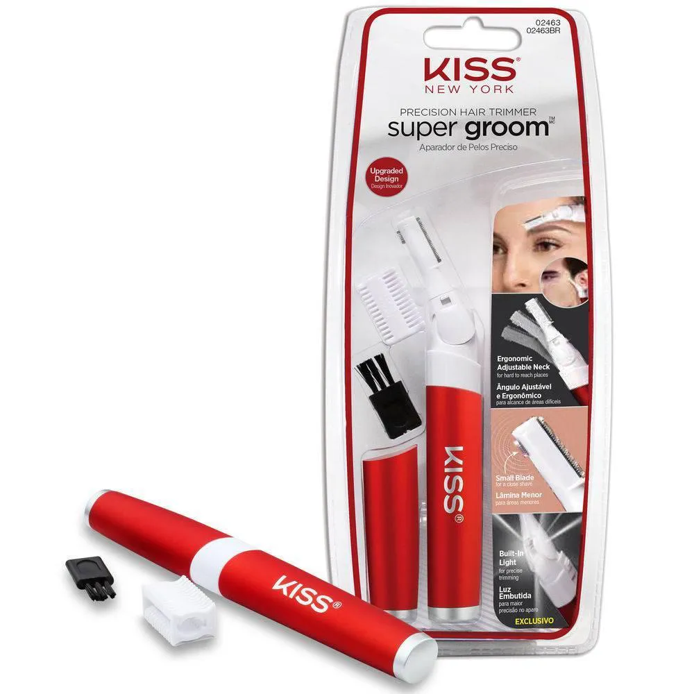 APARADOR ELéTRICO DE PELOS E SOBRANCELHAS - KISS NY SUPER GROOM