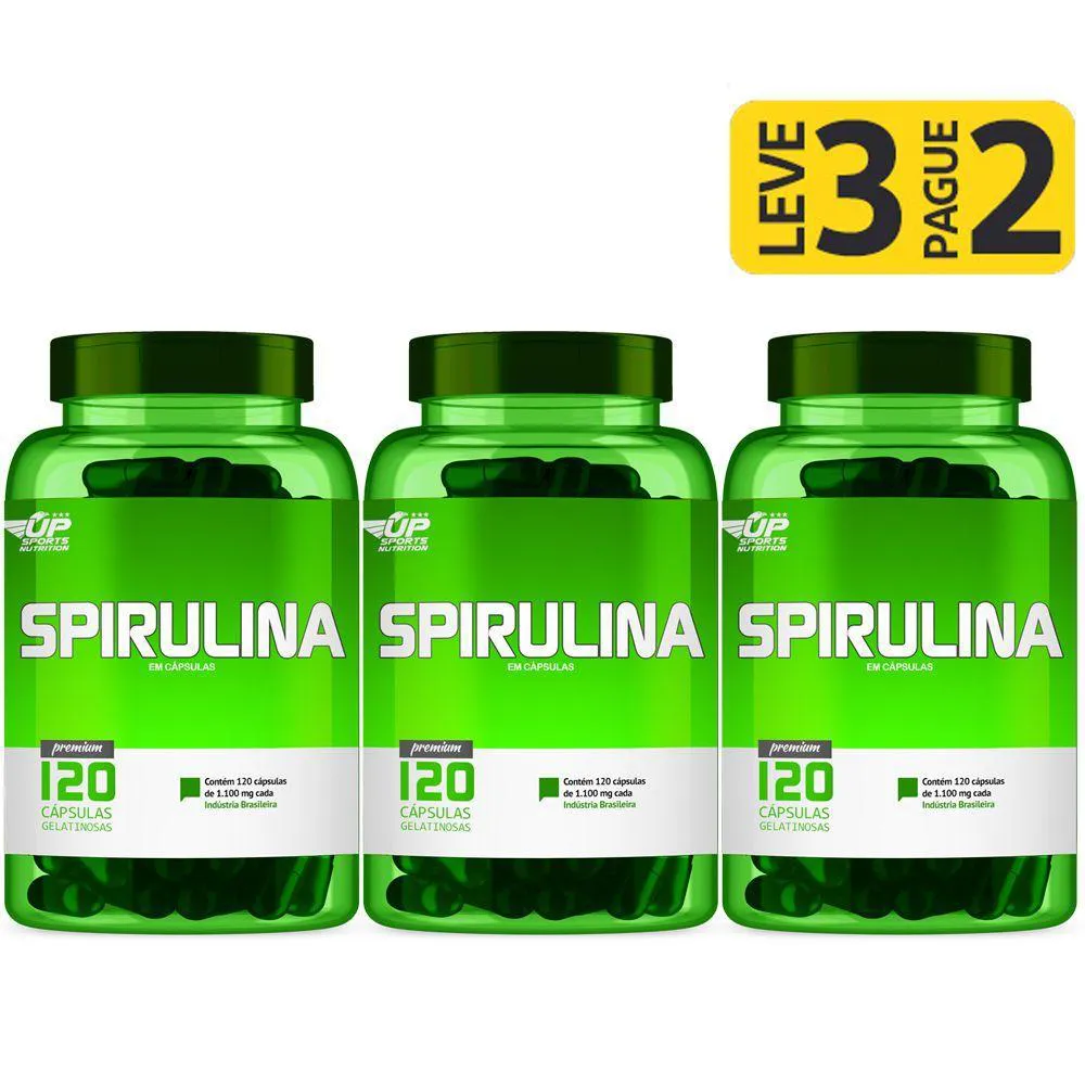 SPIRULINA 1100MG COM 120 CáPSULAS LEVE 3 PAGUE 2