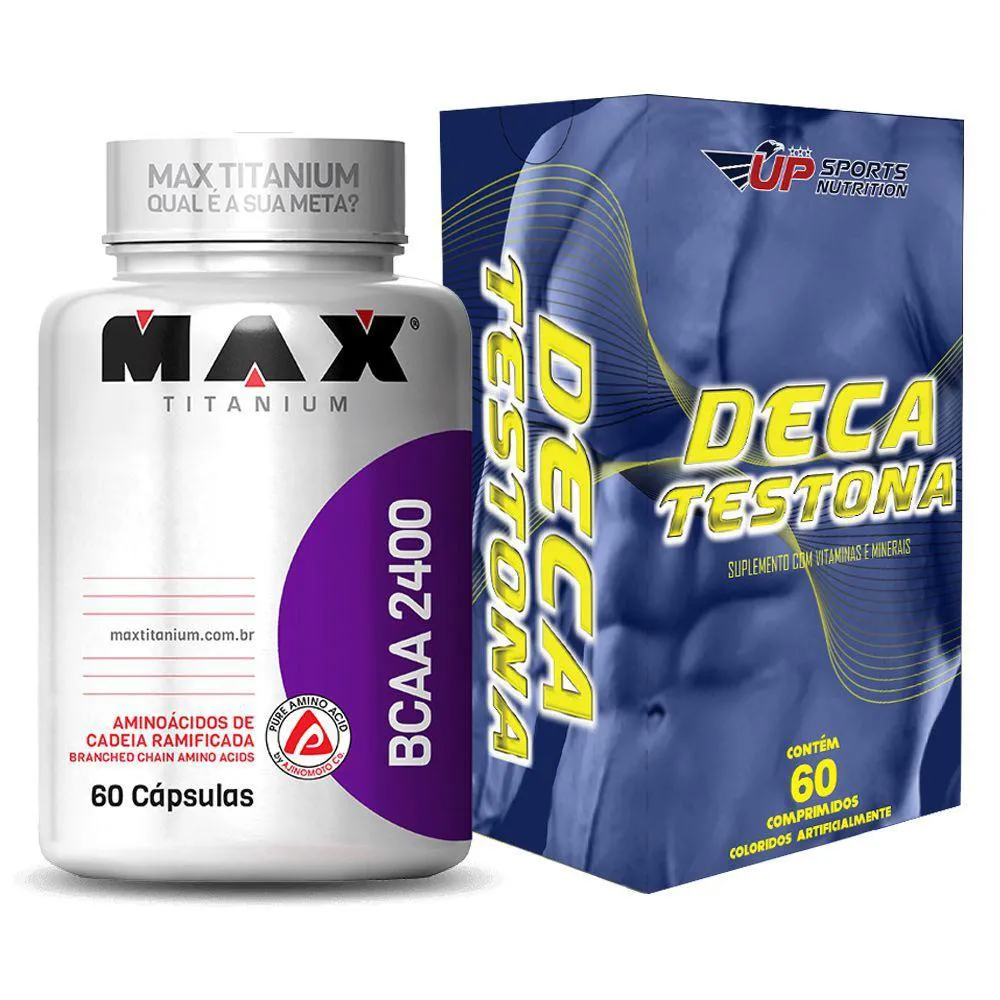 KIT BCAA 2400 C/ 60 CáPSULAS + DECA TESTONA C/ 60 COMPRIMIDOS