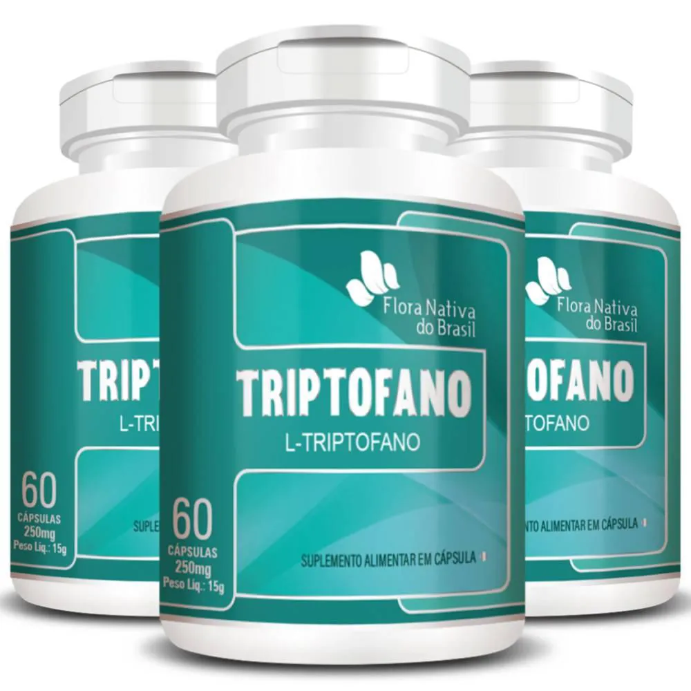 KIT 3X TRIPTOFANO 250MG 60 CáPSULAS - FLORA NATIVA