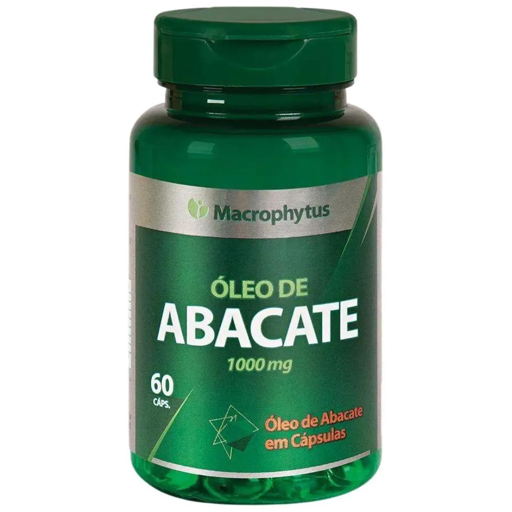 ÓLEO DE ABACATE 1000MG 60 CáPSULAS - MACROPHYTUS