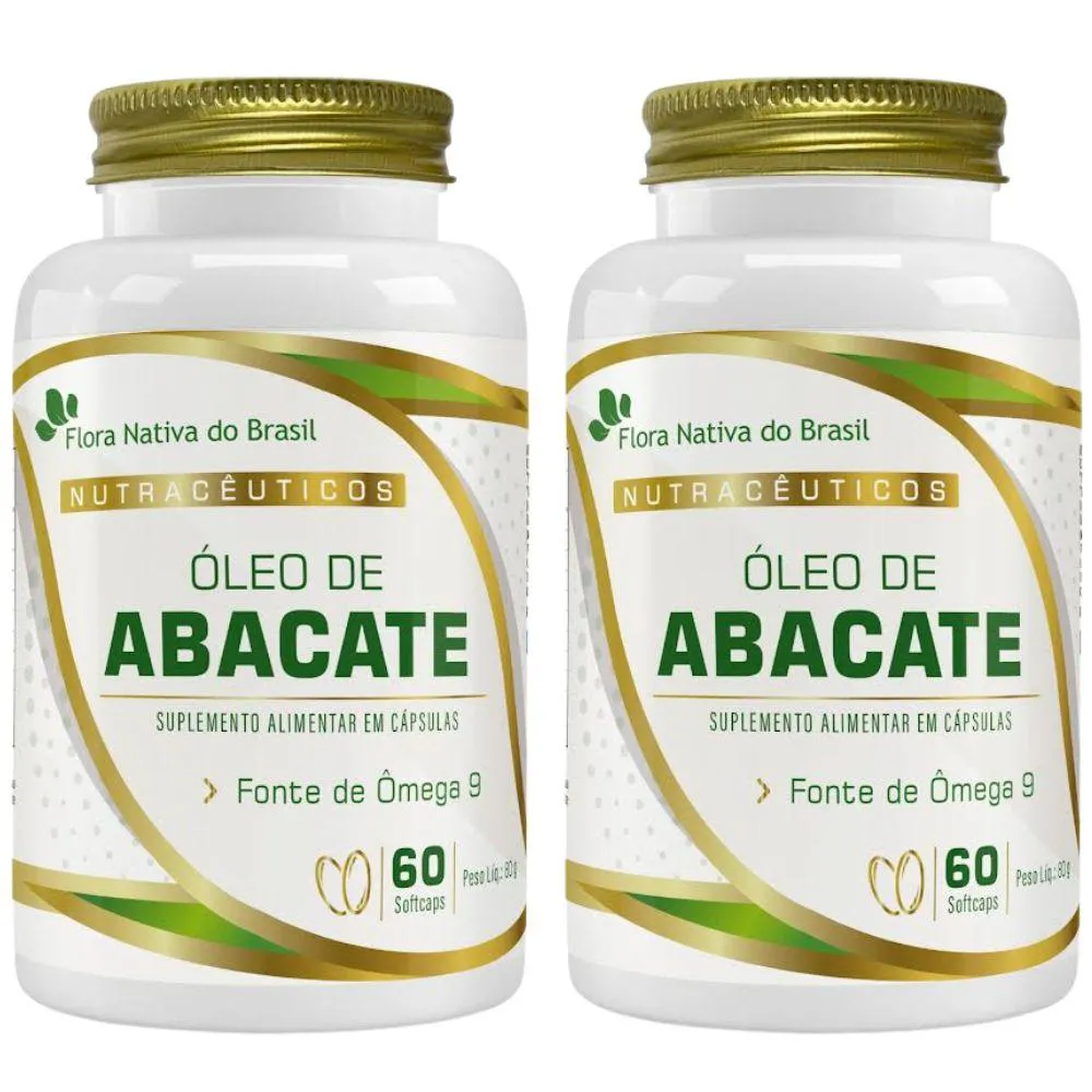 KIT 2X ÓLEO DE ABACATE 1000MG 60 CáPSULAS - FLORA NATIVA