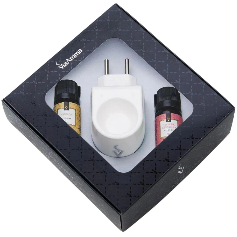 KIT PRESENTE AROMATIZADOR STANDARD FLOR DE CEREJEIRA E VANILLA - VIA AROMA