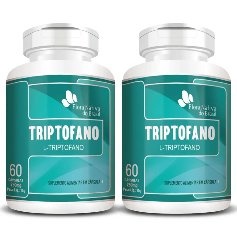 KIT 2X TRIPTOFANO 250MG 60 CáPSULAS - FLORA NATIVA