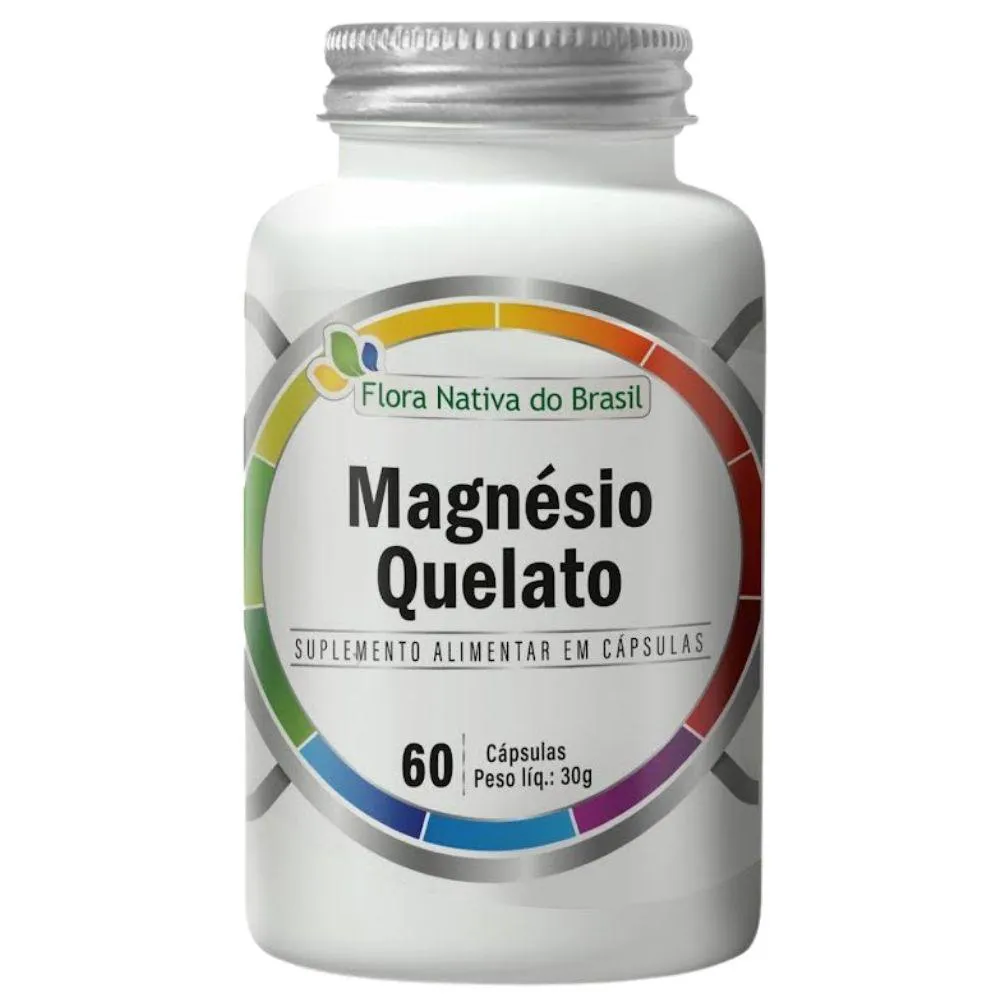 MAGNéSIO QUELATO 60 CáPSULAS - FLORA NATIVA