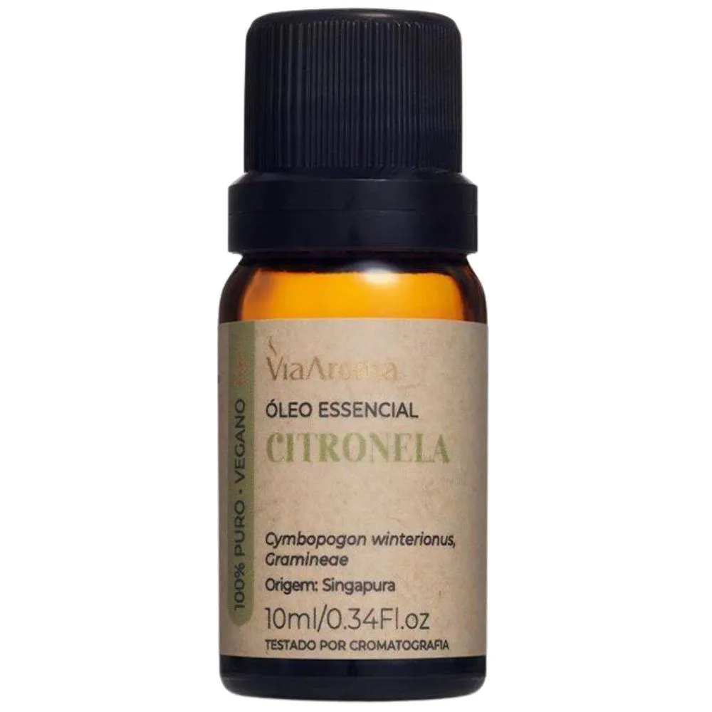 ÓLEO ESSENCIAL DE CITRONELA 10ML - VIA AROMA