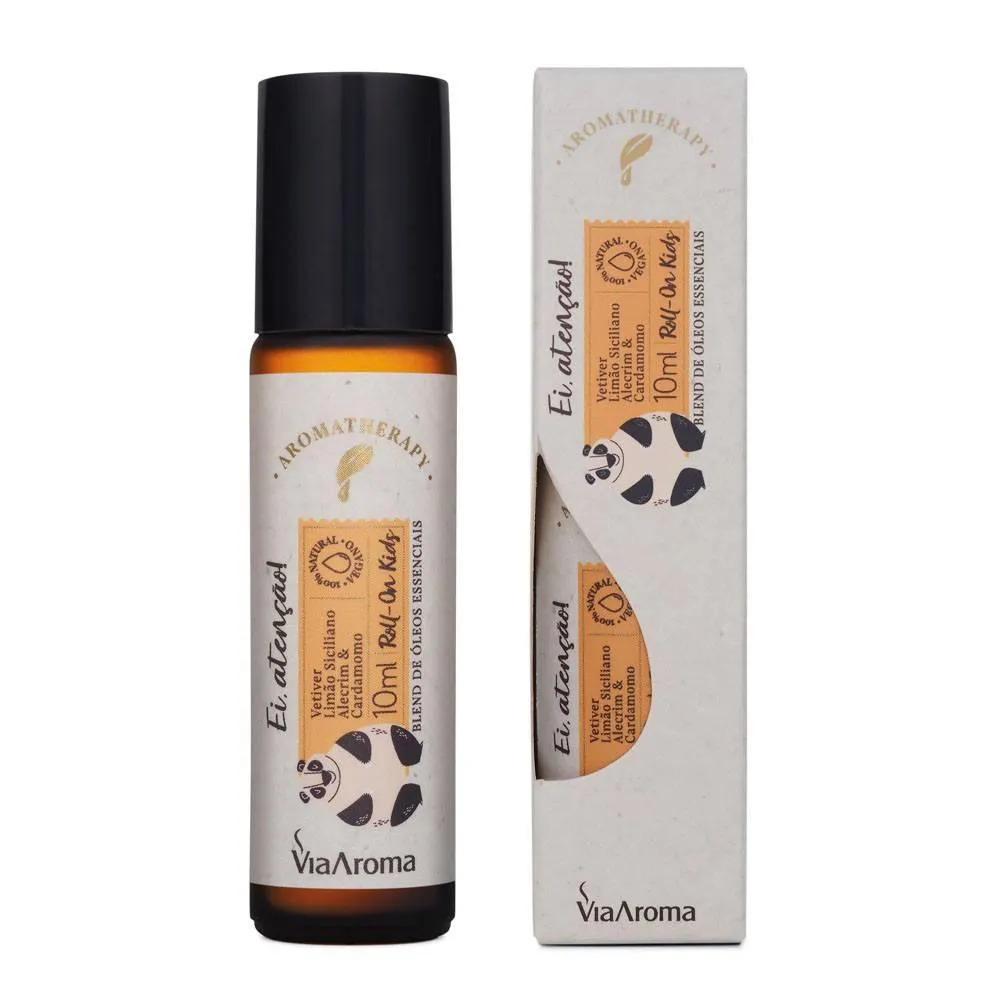 ROLL ON ÓLEO ESSENCIAL KIDS EI, ATENçãO 10ML - VIA AROMA