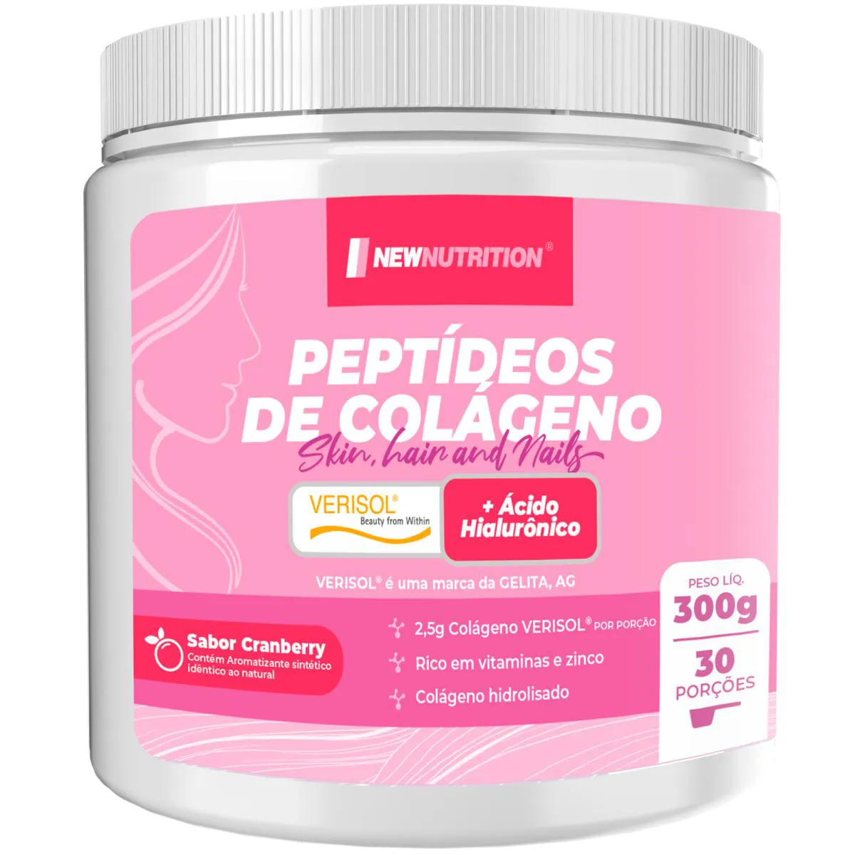 COLAGENO VERISOL + HIALURONICO 300G CRANBERRY