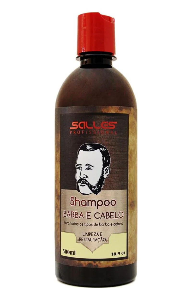 SHAMPOO BARBA E CABELO SALLES PROFISSIONAL 500ML