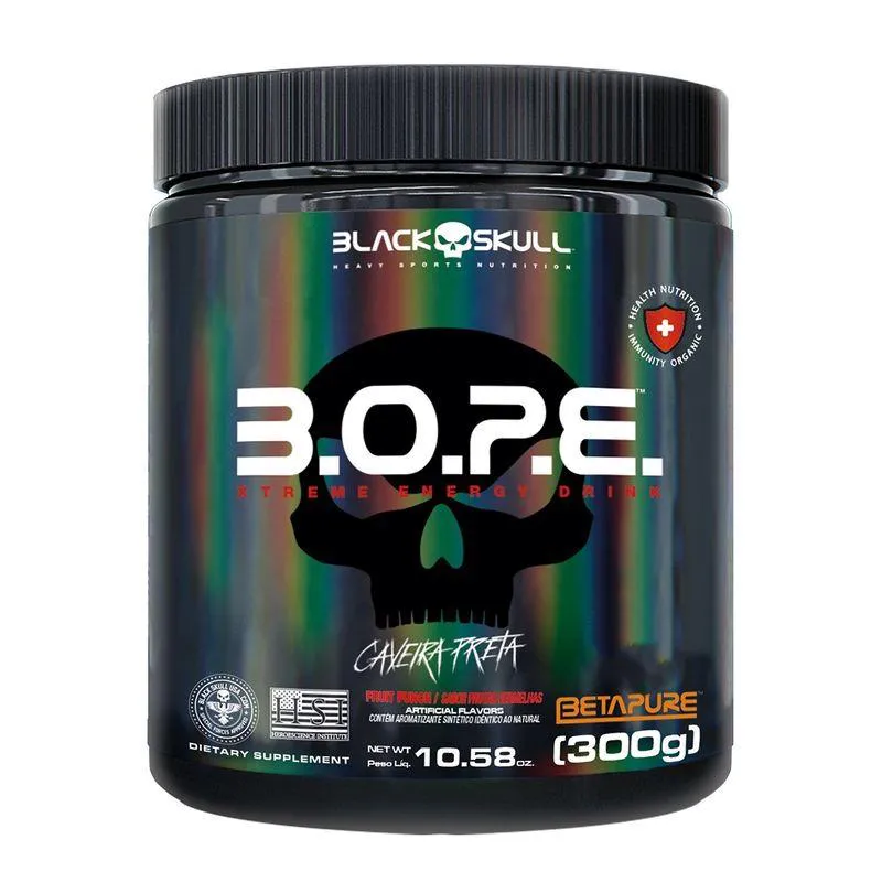 PRé TREINO B.O.P.E. POTE COM 300G (60 DOSES) - BLACK SKULL Limão