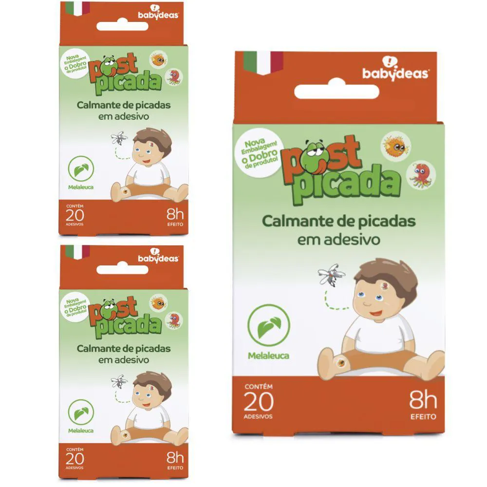 3 POST PICADA - CALMANTE DE PICADAS EM ADESIVO 20UN BABYDEAS