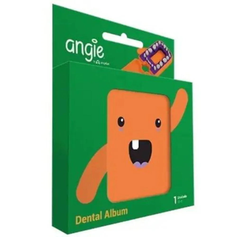 DENTAL ALBUM STANDARD - PORTA DENTES DE LEITE LARANJA -ANGIE