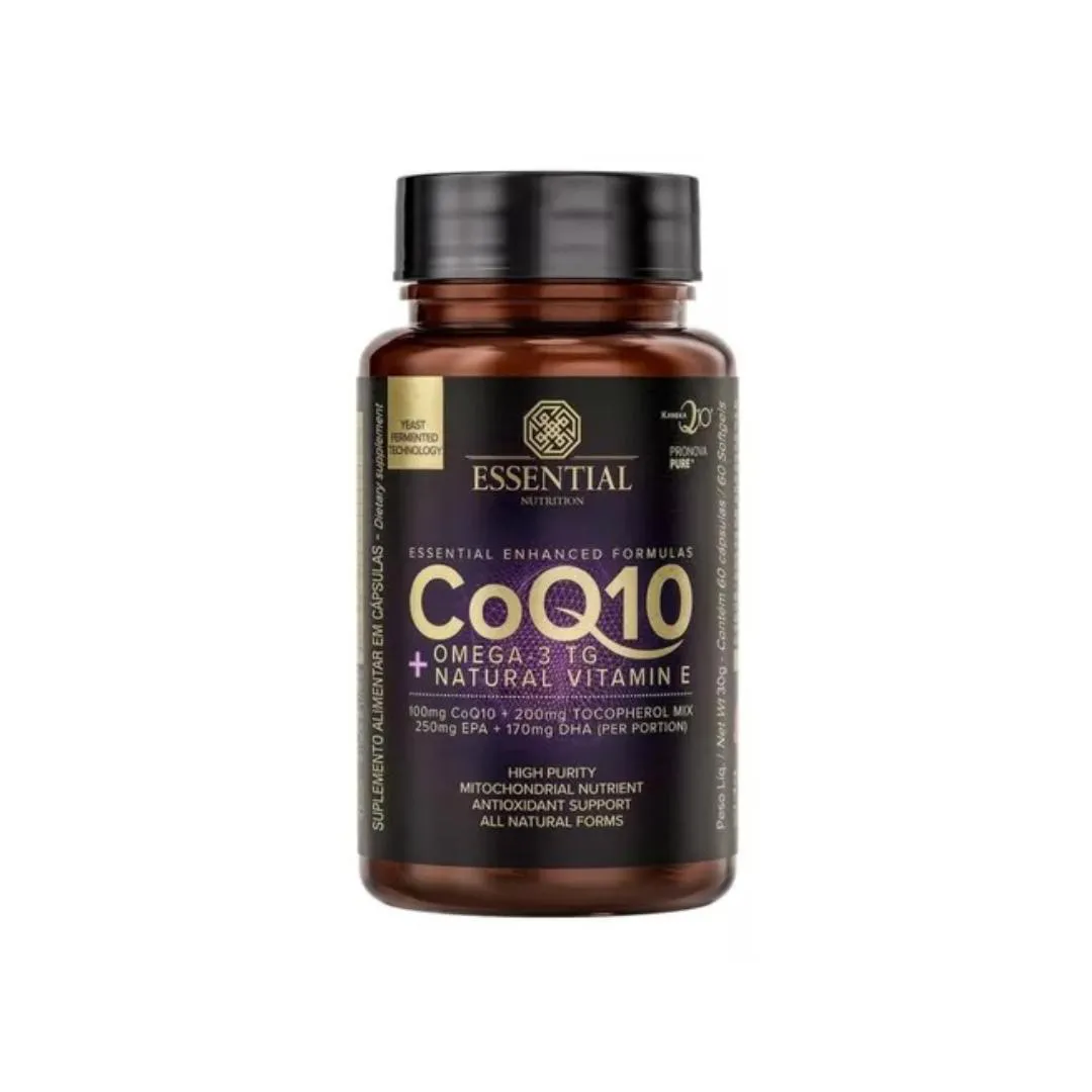 COQ10+OMEGA 33 TG 60 CAPSULAS ESSENTIAL NUTRITION SEM Sabor Drogasil