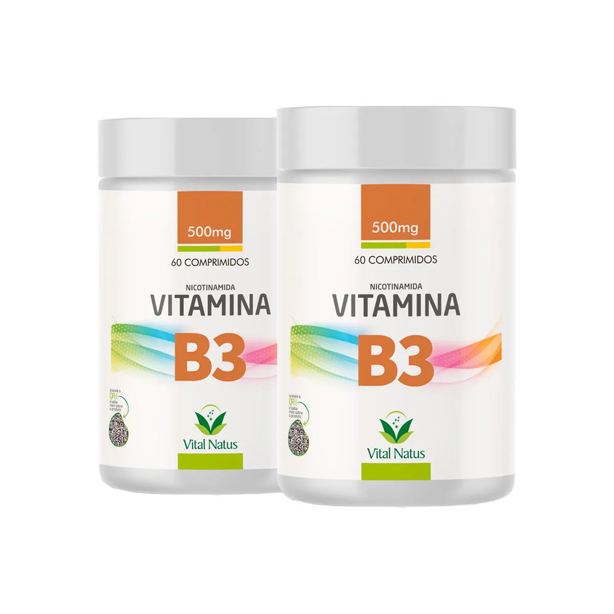 NICOTINAMIDA 500MG - VITAMINA B3 - 120 COMPRIMIDOS 2X60COMPS