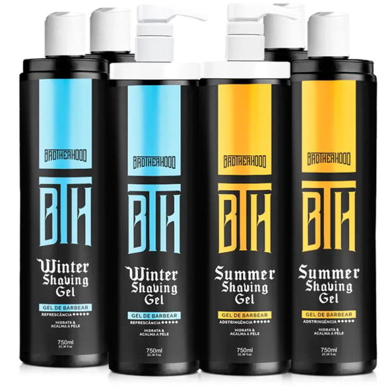 KIT 03 SHAVING GEL WIN + 03 SUMMER GEL SHAVING BTH - 750ML