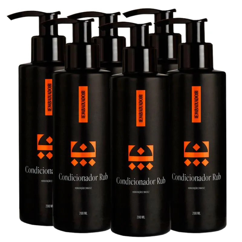 KIT 06 CONDICIONADOR PARA CABELO RUB EMBAIXADOR 200ml