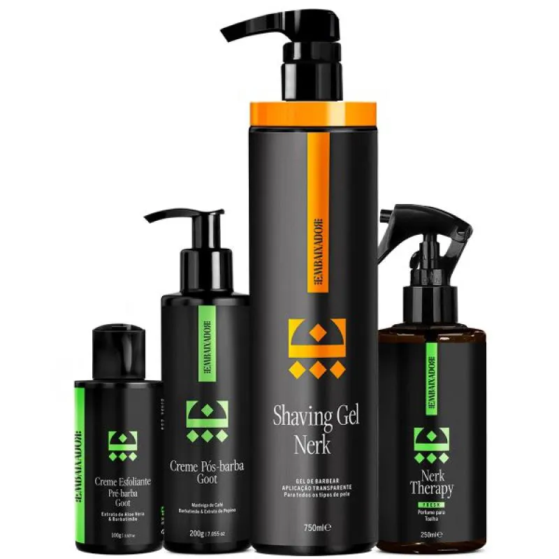 KIT BARBEAR NERK EMBAIXADOR SHAVING + CREME + PERFUME FRESH 750ml