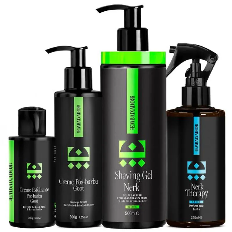 SHAVING MENTHOL EMBAIXADOR CREME PRé PóS BARBA + PERFUME SPICE 500ml