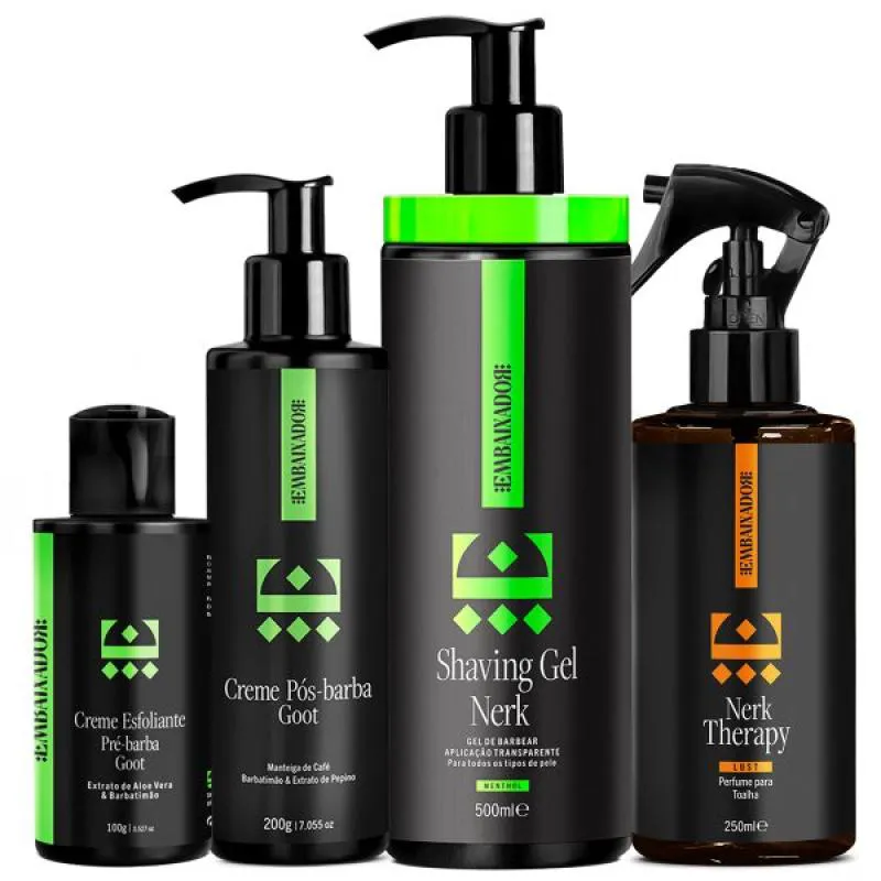 SHAVING MENTHOL EMBAIXADOR CREME PRé PóS BARBA + PERFUME LUST 500ml