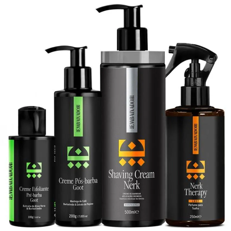 SHAVING CREAM EMBAIXADOR CREME PRé PóS BARBA + PERFUME LUST 500ml