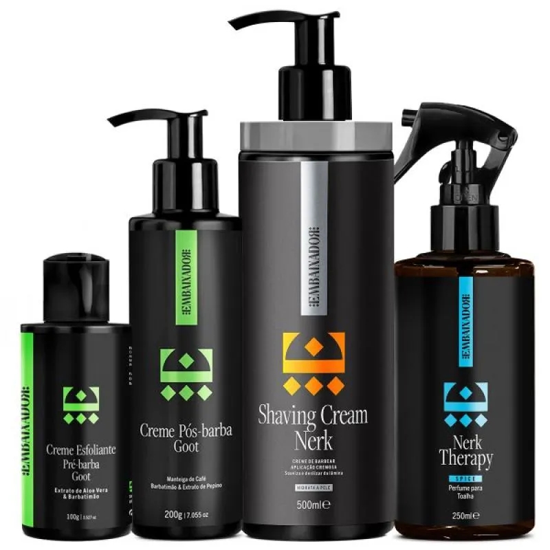 SHAVING CREAM EMBAIXADOR CREME PRé PóS BARBA + PERFUME SPICE 500ml